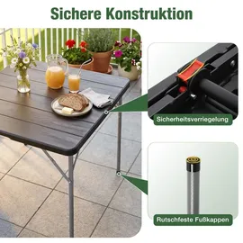 Sekey Gartenmöbel-Set 5-tlg. Schwarz