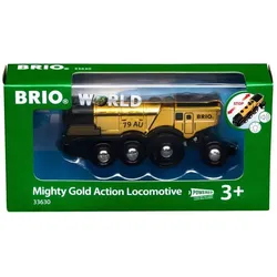 BRIO Spiel Goldene Batterielok mit Licht und Sound