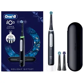 Oral-B iO Series 3 schwarz + Reiseetui + Aufsteckbürsten 3 St.