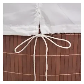 vidaXL Bambus-Wäschekorb Rechteckig Braun