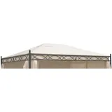 DEGAMO Dachplane für Pavillon Rivoli 3x4 Meter, Farbe ecru