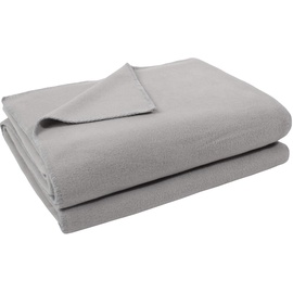 Zoeppritz Soft-Fleece Decke 110 x 150 cm light grey mel.