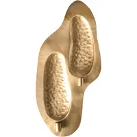 Beliani Wandkerzenhalter PENICHE Metall Gold