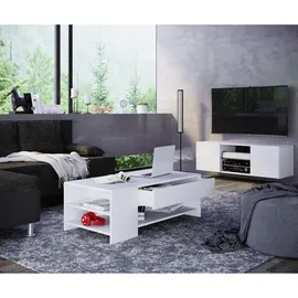 VCM Couchtisch Tindus weiß 100,0 x 50,0 x 35,0 cm