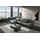 Designwerk Eckcouch Leder 3-Sitzer Grau