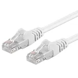 PremiumCord Netzwerkkabel, Ethernet, LAN & Patch Kabel CAT5e, UTP, Schnell flexibel & Robust RJ45 Kabel 1Gbit/S, AWG 26/7, Kupferkabel 100% Cu, Weiß, 5m