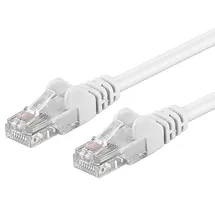 PremiumCord Netzwerkkabel, Ethernet, LAN & Patch Kabel CAT5e, UTP, Schnell flexibel & Robust RJ45 Kabel 1Gbit/S, AWG 26/7, Kupferkabel 100% Cu, Weiß, 5m