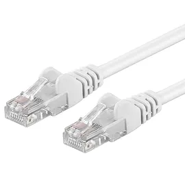 PremiumCord Netzwerkkabel, Ethernet, LAN & Patch Kabel CAT5e, UTP, Schnell flexibel & Robust RJ45 Kabel 1Gbit/S, AWG 26/7, Kupferkabel 100% Cu, Weiß, 5m