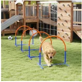 PawHut Agility Set 4-teilig Blau-Orange