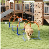 PawHut Agility Set 4-teilig Blau-Orange