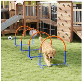 PawHut Agility Set 4-teilig Blau-Orange