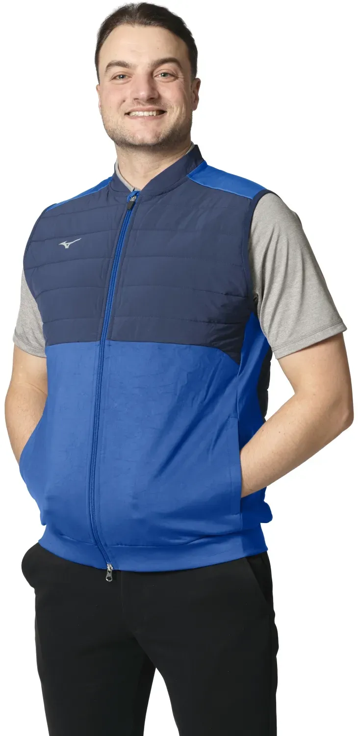 Mizuno Weste Hybrid Bomber Gilet, blau
