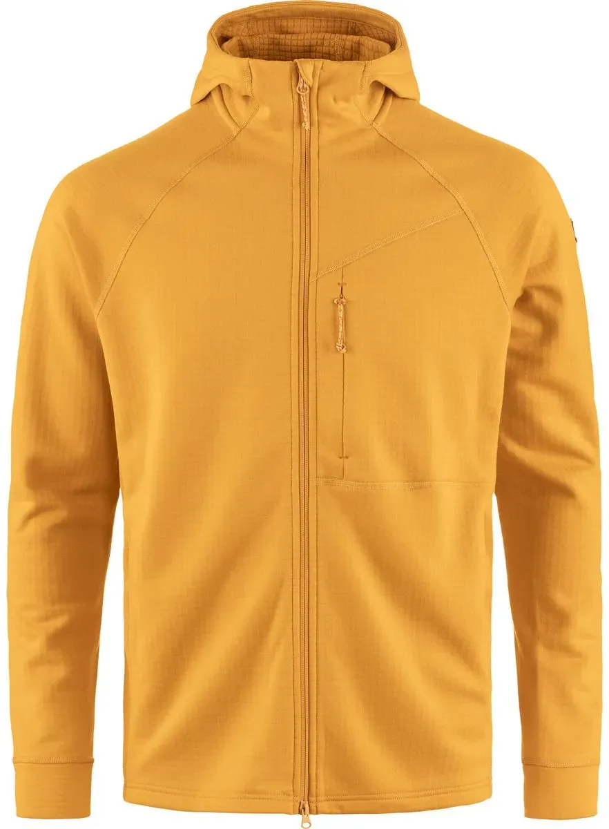 Fjällräven Abisko Grid Fleece Hoodie M mustard yellow (161) XS