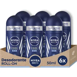 NIVEA Men Cool Kick Roll-On 6 x 50 ml