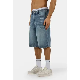Pegador Jeansshorts "Kolar Jorts", Herren, Gr. 30, N-Gr, sprayed washed blau, Denim/Jeans, Obermaterial: 100% Baumwolle, regular fit ca. Mitte Oberschenkel, Jeans Jeansshorts, Baumwolle, regular fit