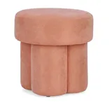BIZZOTTO Hocker Glenda aus Stoff 42 x 43 x 42 cm Pfirsich/Rot