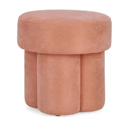 BIZZOTTO Hocker Glenda aus Stoff 42 x 43 x 42 cm Pfirsich/Rot