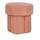 BIZZOTTO Hocker Glenda aus Stoff 42 x 43 x 42 cm Pfirsich/Rot