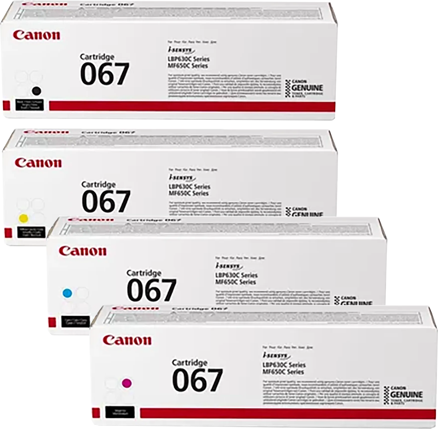 Canon Toner-Set 067 (Cyan, Magenta, Yellow, Schwarz) für i-SENSYS MF650 - Canon Gold Partner