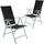 Tectake tectake® Gartenstuhl, klappbar, 7-fach verstellbare Rückenlehne, 67 x 56 x 105 cm