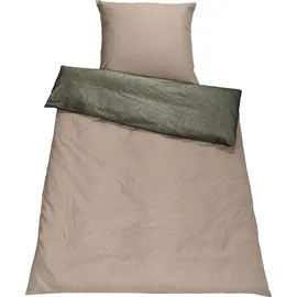 Setex Wendebettwäsche »Chambray« 2 Stk., tlg. mit Wendefunktion grün