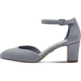 TAMARIS Damen Pumps mit Blockabsatz, blau, 38 EU