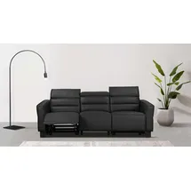 OTTO home Couch Kunstleder 3-Sitzer Schwarz