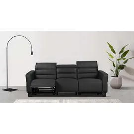 OTTO home Couch Kunstleder 3-Sitzer Schwarz