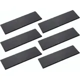 Novaliv 6x Schieferplatten I rechteckig I 40x15x0,5 cm I Sushi Servierplatten Untersetzer Käseplatte Tischplatz Schiefer Geschirr