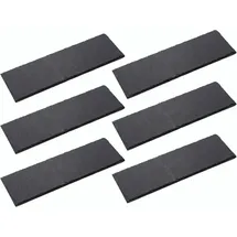 Novaliv 6x Schieferplatten I rechteckig I 40x15x0,5 cm I Sushi Servierplatten Untersetzer Käseplatte Tischplatz Schiefer Geschirr
