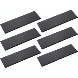 Novaliv 6x Schieferplatten I rechteckig I 40x15x0,5 cm I Sushi Servierplatten Untersetzer Käseplatte Tischplatz Schiefer Geschirr