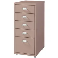 [en.casa] Kökar Rollcontainer 69 x 28 x 41 cm Hellbraun