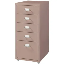 [en.casa] Kökar Rollcontainer 69 x 28 x 41 cm Hellbraun
