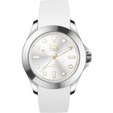 ICE-Watch - ICE steel White gold - Weiße Damenuhr mit Silikonarmband - 020384 (Medium)