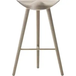 Ml 42 Barhocker helle Eiche mit Messing-Verbindung