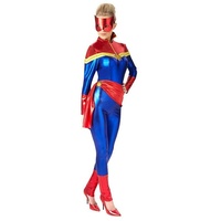 Rubie ́s Kostüm Captain Marvel, Die kosmische Superheldin aus dem Avengers-Universum blau XS