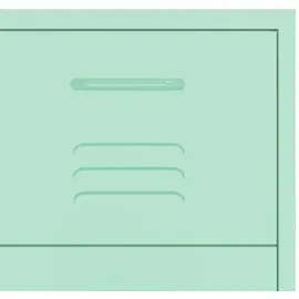 vidaXL Schubladenschrank Minzgrün 80x35x101,5 cm Stahl