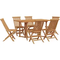 vidaXL Garten Essset 7-tlg. Braun
