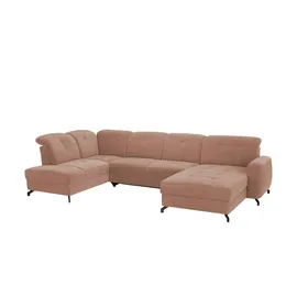 Medium Wohnlandschaft Leandro II ¦ rosa/pink ¦ Maße (cm): B: 355 H: 101 T: 208.0