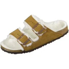Birkenstock Arizona Lammfell Wildleder Nerz Schmales Fußbett - 1001135 - Braun 42