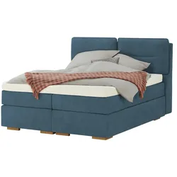 Wohnwert Boxspringbett mit Bettkasten Dormian Besta , blau , Maße (cm): B: 160 H: 136