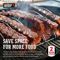 Weber Spare-Rib-Halter & Bratenkorb 6469
