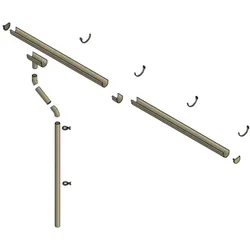 Regenrinne SKANHOLZ, braun, B:10cm L:800cm, Kunststoff, Rinnen, 800 cm, PVC
