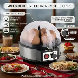 Green Blue GB573 7 Eier + Messbecher Silber