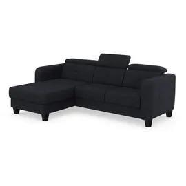 sit&more Ecksofa SIT & MORE "Belluci L-Form", blau (tiefblau), B:247cm H:85cm T:170cm, Sofas, Ecksofa, inklusive Federkern, wahlweise mit Bettfunktion und Bettkasten