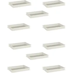 APS Teigbehälter Pizzaballenbox Plastik, H: 7cm, 14L,  stapelbar, 10er Set