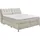 Set One by Musterring Boxspringbett "Fairfield", beige, B:186cm L:242cm, 92% Polyester, 8% Nylon, SET ONE BY MUSTERRING, Komplettbetten, Boxspringbett, Kopfteil in Kassenoptik, Metallfuß schwarz, Breite 160 oder 180 cm