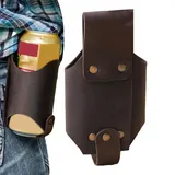 dewdat BierHolster, Biergürtel Flaschenhalter, Getränke-Hüfttasche, Freihändige Holster Bierhalter,Bier Accessoires,Bierhalter Leder,Gadget Für Den Herrentag,Geschenke Für Männer