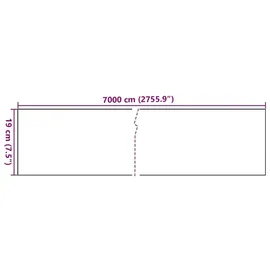 vidaXL Garten-Sichtschutz 70 x 19 cm Grau PVC
