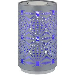 Tischleuchte Beistellleuchte Nachttischlampe Akku RGB Farbwechsel LED Touch grau